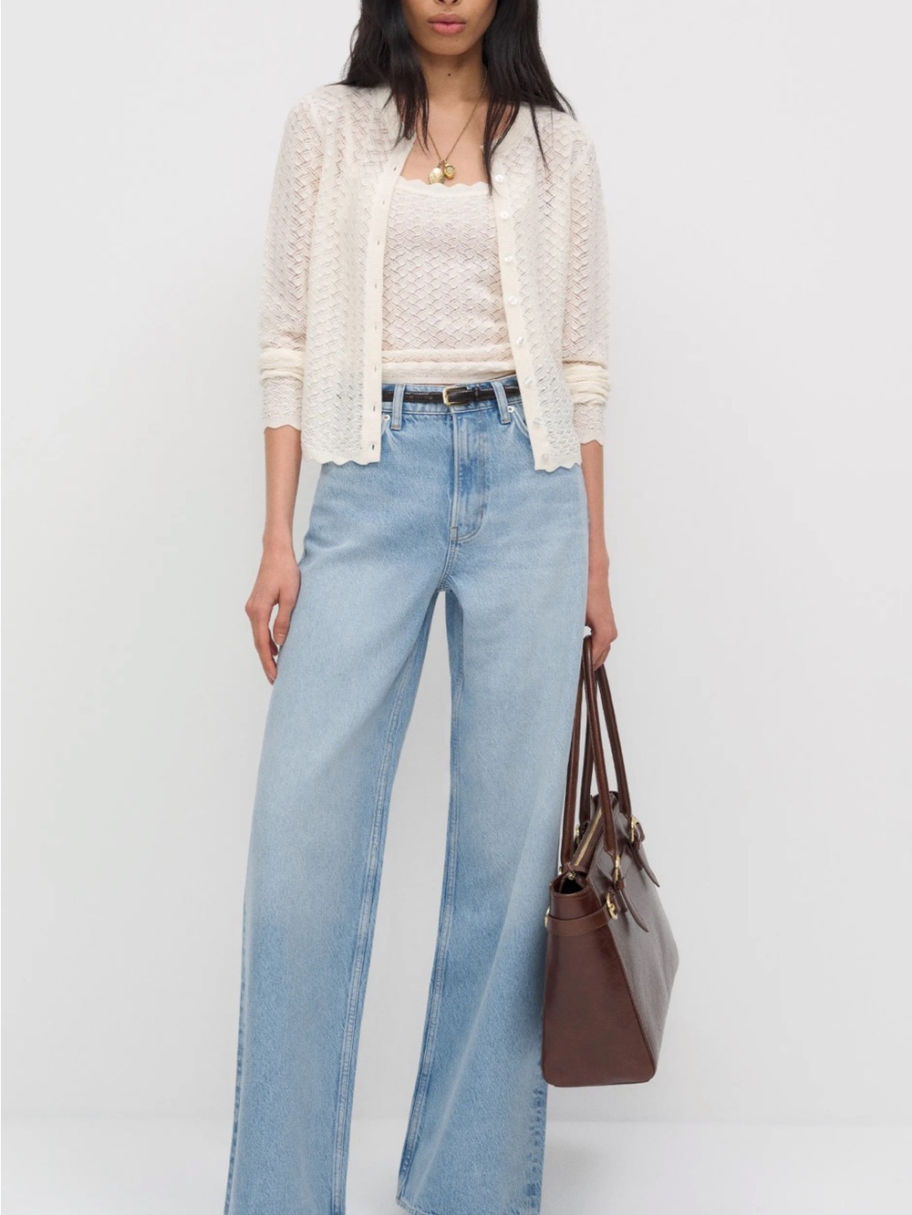 Reformation Cary High-Rise slouchy Wide Leg Women’s Jeans in Light Blue